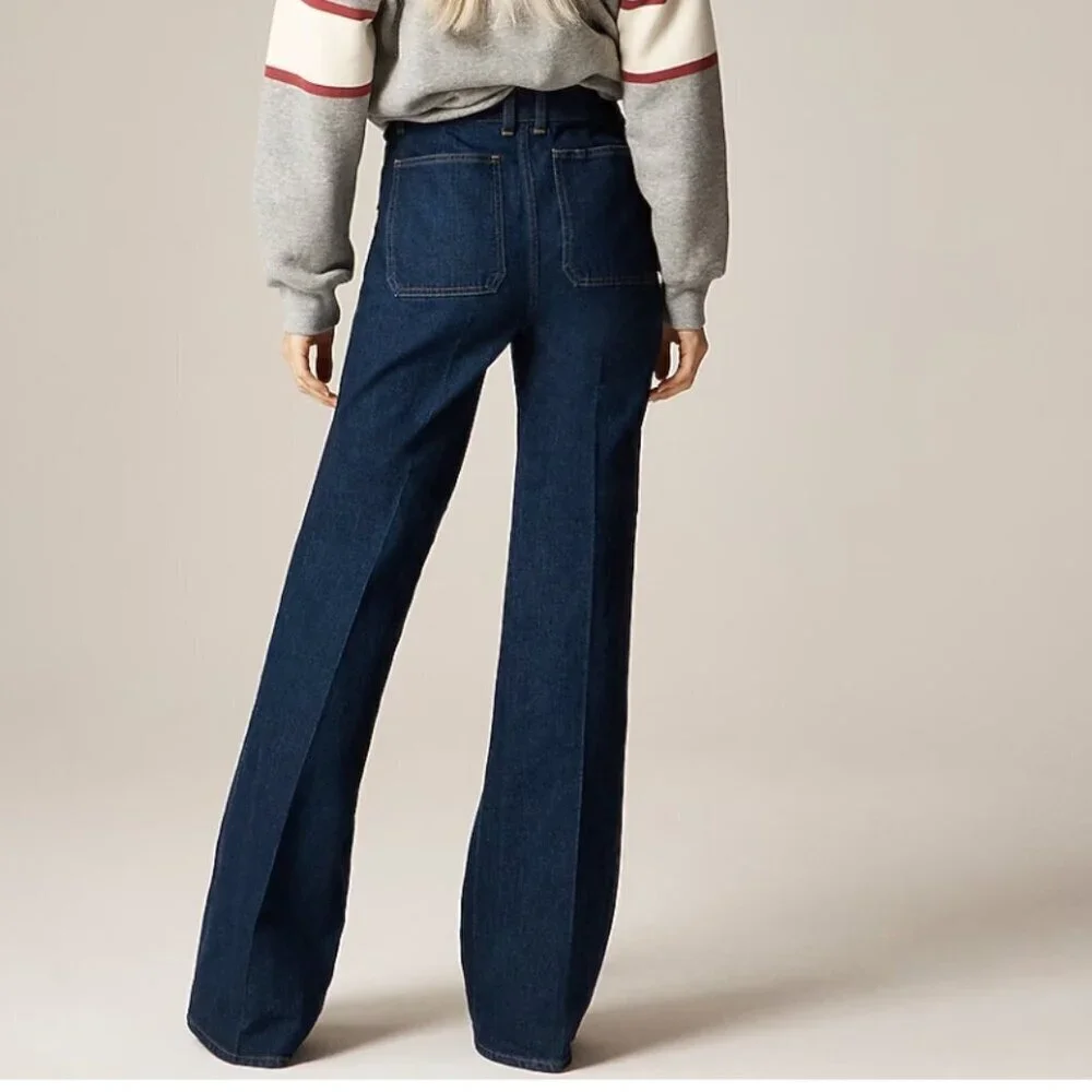 J.Crew Vintage Flare Jean with Flap Pockets Rinse Wash – Size 24– NWT